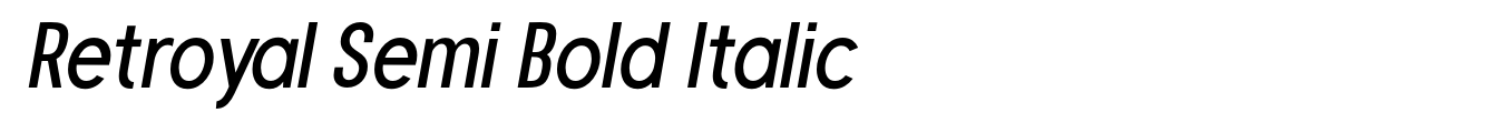 Retroyal Semi Bold Italic